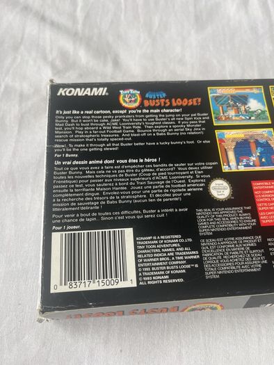Snes Game Tony Toon Buster Busts Loose