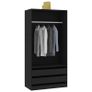 Wardrobe Black 100x50x200 cm Image 4