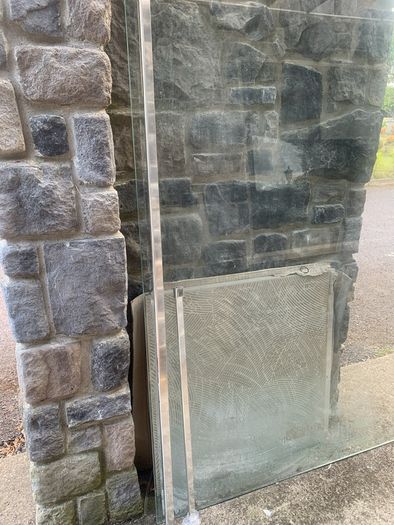 Glass shower panel