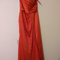 stunning red formal dress with side slit