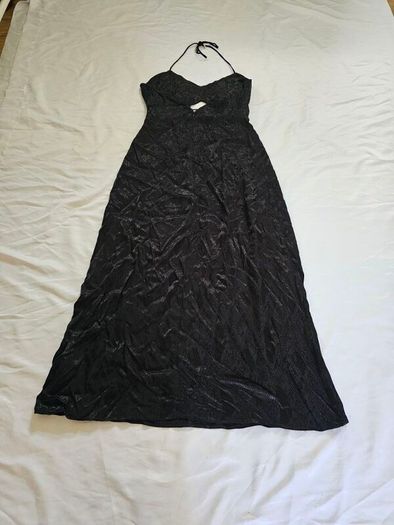 AFRM Revolve Black Snakeprint Cutout Midi Dress RRP 75E