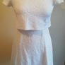 Topshop Ladies White Jacquard Skater Dress With Side Cut Outs UK8 Payment By REVOLUT or PAYPAL Image 4