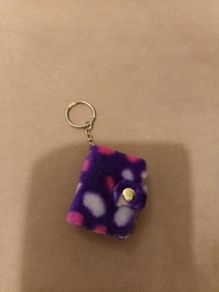 Mini fur notebook keyring