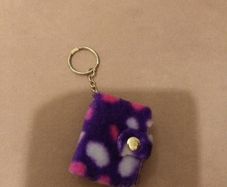 Mini fur notebook keyring