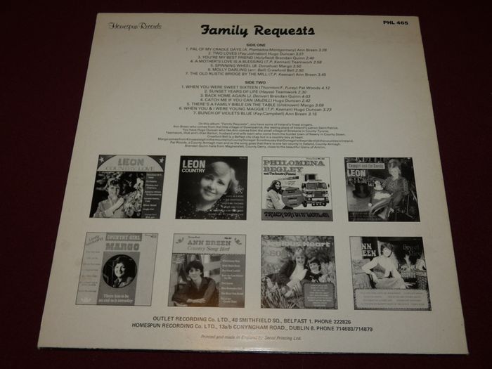 Family Requests 1983 Irish Pressing Lp