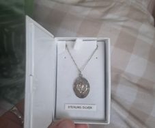 sterling silver communion medal