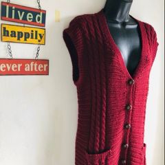 Hand knit Aran cardigan