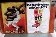 Castrol GTX classic car poster Michelin tyres large poster