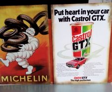 Castrol GTX classic car poster Michelin tyres large poster
