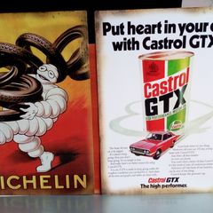 Castrol GTX classic car poster Michelin tyres large poster