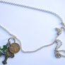 Vintage Two Crosses and a Medallion on a Chain Image 8