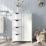 Bathroom Storage Cabinet with Drawers White Image 5