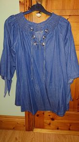 Denim Long Top. Size 10