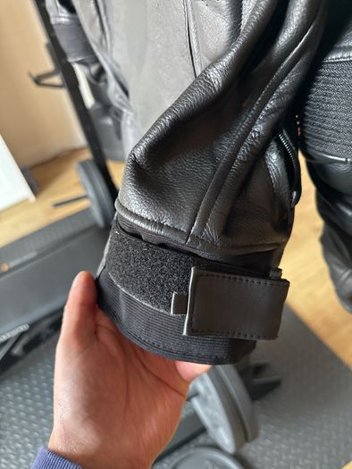Leather motorbike jacket