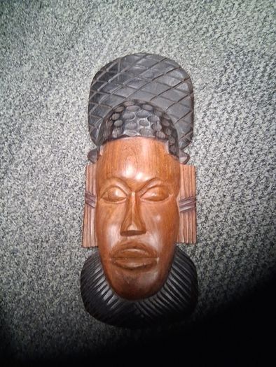 vintage African wall plaque