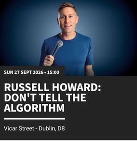 2x Tickets to Russell Howard Vicar Street Dublin (Sept 27)
