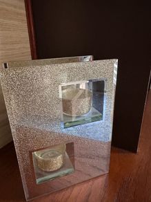 Glass candle holder