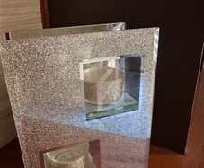 Glass candle holder