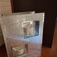 Glass candle holder