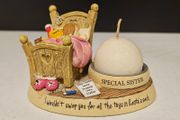 Vintage Christmas Ornament Candle with holder for Special Sister