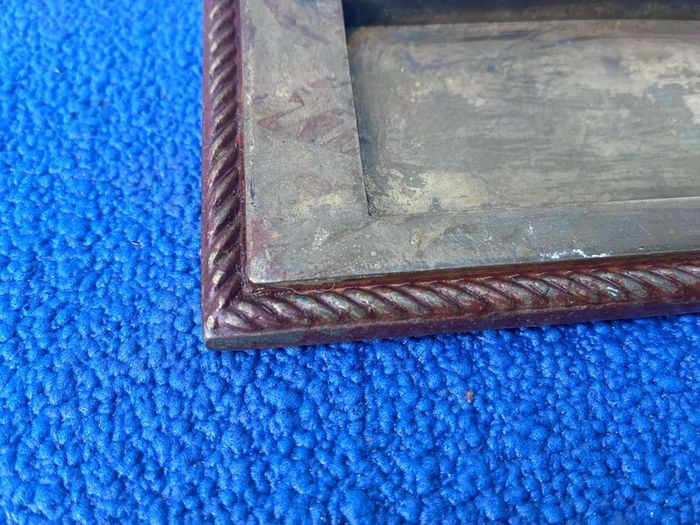 Vintage brass letterbox plate