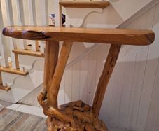 Rustic Solid Wood Console Table Natural Root Base