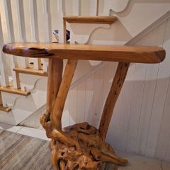 Rustic Solid Wood Console Table Natural Root Base