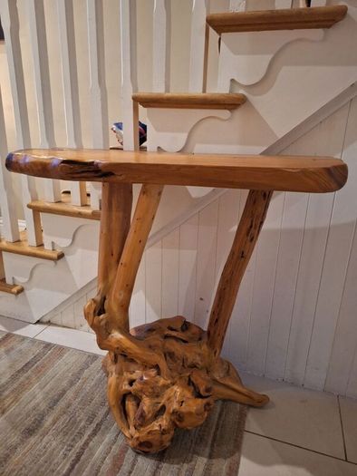 Rustic Solid Wood Console Table Natural Root Base