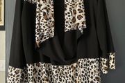 Black and leopard top