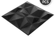 50x50cm 3D Wall Panel Self-Adhesive Tile White/Black 13Pcs Tiles PVC Wall Decorative Home Living Room Kitchen TV Backdrop