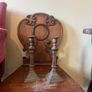 Antique Brass Candlesticks Image 3