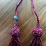 BURBERRY LONDON Burgundy Crystal Neckpiece Image 6