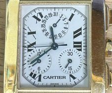 18ct Gold Mens Cartier Tank  Watch (Non-Working)