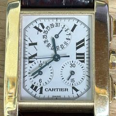 18ct Gold Mens Cartier Tank  Watch (Non-Working)