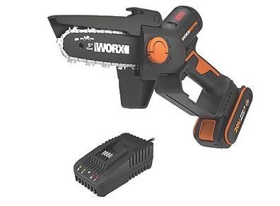 Worx WG325E 20V 1 x 2.0Ah Lithium PowerShare Brushless Cordless 12cm Pruning Chainsaw