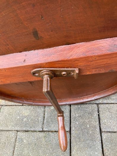 antique butter churn.