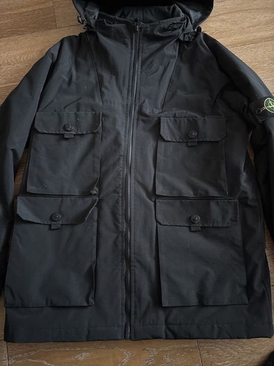 Black Stone Island Jacket Medium
