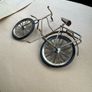 Vintage Miniature Gold Brass Metal Bicycle Figurine, Ornament, Doll House Image 5