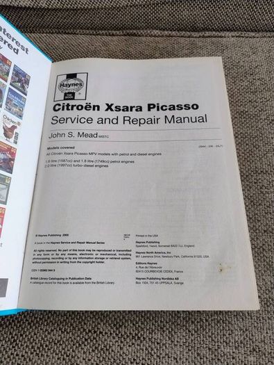 Haynes Citroen Xsara Picasso Service and Repair Manual hardback FREE STANDARD POSTAGE INCLUDED