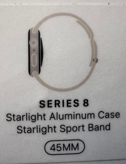 Apple Iwatch 8 large 45mm GPS with new apple sports strap