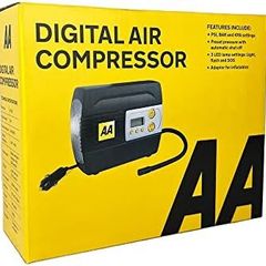 AA 12V Digital Tyre Inflator AA5502  For Cars Other Vehicles Inflatables Bicycles  Shows PSI BAR KPA 3/100 PSI Includes Adaptors, Black