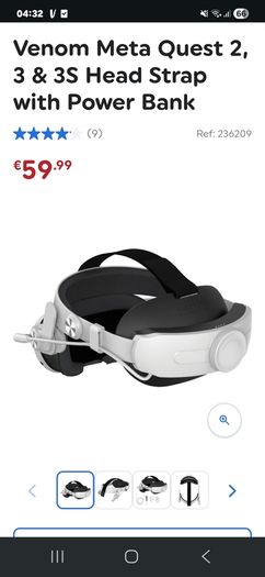Venom meta quest 3 head strap with power bank