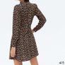 Brown  Long Sleeve Mini Dress, NEW LOOK Image 3