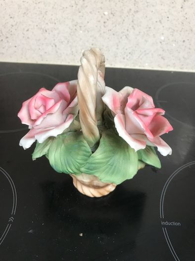 Capo di Monte style rose basket
