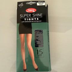Silky Super Shine tights Navy size medium