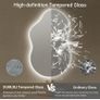 Mirror with LED Lights,100X60cm Irregular LED Bathroom Mirror, Anti-Fog Image 3