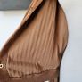 Sezane Iris cotton velvet bomber jacket camel M French designer Image 6