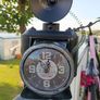 Antique Style Black Iron Photo Camera Mantel Clock | Chateau Bordeaux Face Image 5