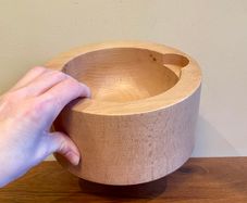 Vintage Danish Bodum Solid Staved Wood Bowl