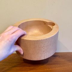 Vintage Danish Bodum Solid Staved Wood Bowl